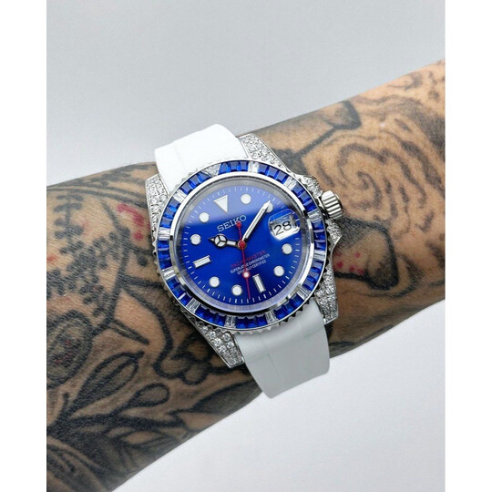 Custom Seiko Mod • Blue Diamond Yachtmaster • 40mm